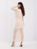 Elegantes Maxi-Kleid mit Spitze und Struktur