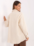 Beige Casual Overshirt mit Taschen