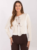 Kurzer eleganter Cardigan mit Pailletten, beige