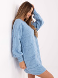 Oversize Pullover in hellblauer Farbe