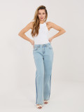 Damen-Jeans in Hellblau mit geradem Bein