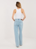 Damen-Jeans in Hellblau mit geradem Bein