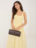 Maxi-Sommerkleid in Hellgelb mit Futter
