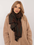 Khaki Viskoseschal mit geometrischem Muster