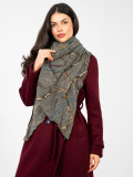 Khaki Schal mit Print