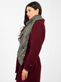 Khaki Schal mit Print
