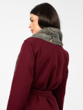 Khaki Schal mit Print