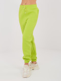Damen-Jogginghose in Limettengrün mit hohem Bund