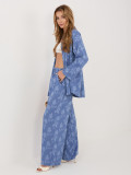 Damen-Komplettset in Blau mit Hemd und Hose