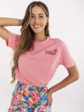 Rosa T-Shirt mit Druck