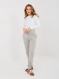 Damen Jogginghose mit Kordelzug, grau