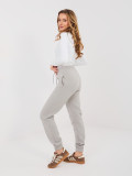Damen Jogginghose mit Kordelzug, grau