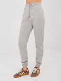 Damen Jogginghose mit Kordelzug, grau