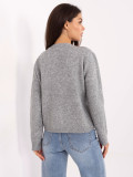 Eleganter grauer Pullover mit langen Ärmeln