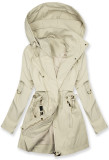Damen-Parka mit Golddetails Ecru