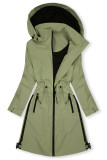 Übergangsparka für Damen mit abnehmbarer Kapuze Olivgrün