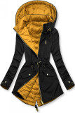 Wende-Parka mit Kapuze schwarz/gelb