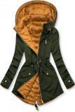Wende-Parka mit Kapuze khaki/mustard
