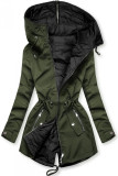 Frühlings-Wendeparka khaki/schwarz