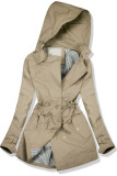 Frühling Parka mit Kapuze beige