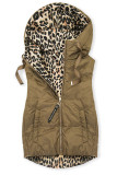 Wende-Weste mit Leopardenmuster, Braun