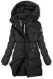 Damen-Winterjacke mit Kapuze, Schwarz