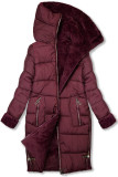 Damen Winterjacke zum Wenden Weinrot
