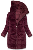 Damen Winterjacke zum Wenden Weinrot
