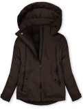 Multifunktions-Damenjacke 3-in-1 Dunkelbraun