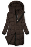 Damen-Winterjacke mit Kapuze DESIGN Braun