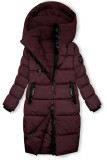 Damen-Winterjacke mit Kapuze FLURRY Pflaumenlila