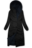 Doppelseitiger Wintermantel Navy/Schwarz