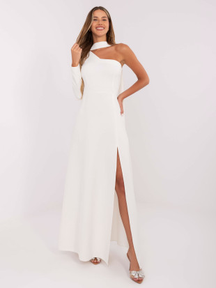 Ecru Maxi Abendkleid mit einem Träger