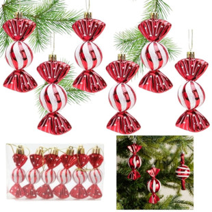 Weihnachtsdekorationen - Bonbons 6 Stk