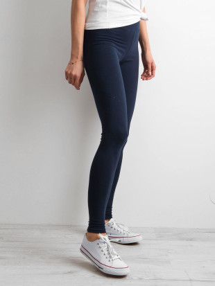 Blaue Basic Leggings
