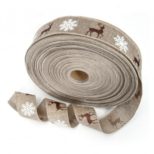 Geschenkverpackungsband WINTER  Beige