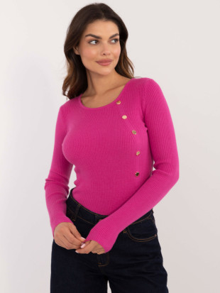 Eleganter Fuchsia Pullover