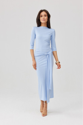 Midi-Kleid in Hellblau