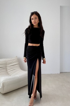 Schwarzer Maxi-Rock Ottilia