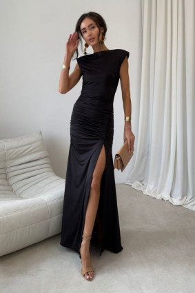 Aurelia – schwarzes Maxi-Kleid