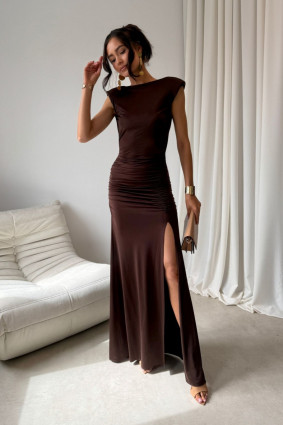 Maxikleid in Braun Aurelia