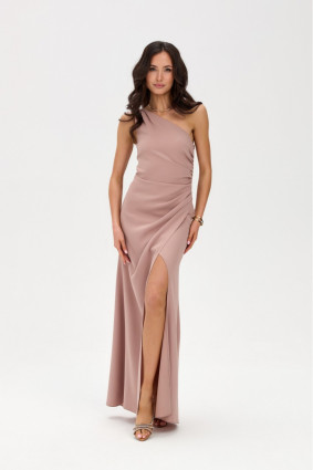 Maxikleid in Cappuccino-Farbe