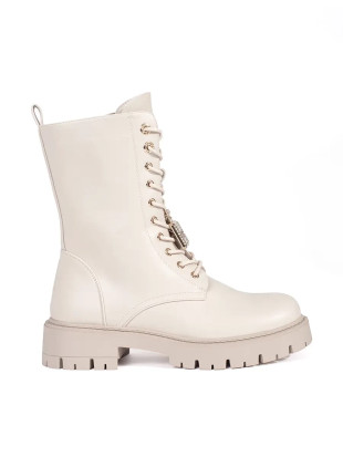 Hellbeige Damen-Workery mit dekorativen Pins