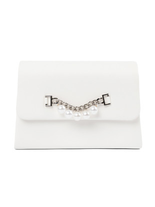 Elegante weiße Handtasche