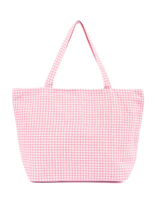 Rosa kariert Strandtasche