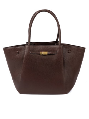 Geräumige Tasche in Dunkelbraun aus Kunstleder
