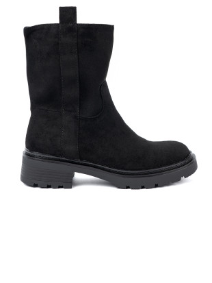 Stylische Stiefeletten mit dicker schwarzer Sohle