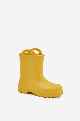 Gelbe Schaum-Gummistiefel ohne Absatz