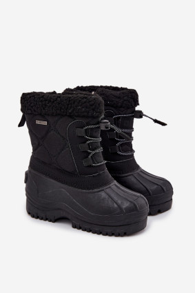 Gefütterte Schneestiefel mit Reißverschluss schwarz