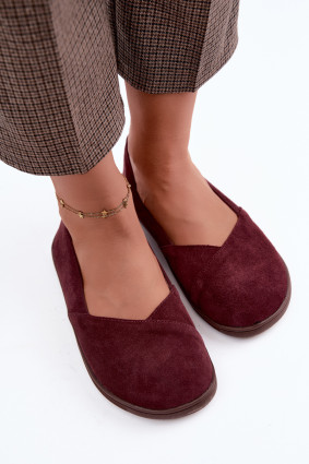 Barefoot Ballerinas aus echtem Wildleder bordeaux
